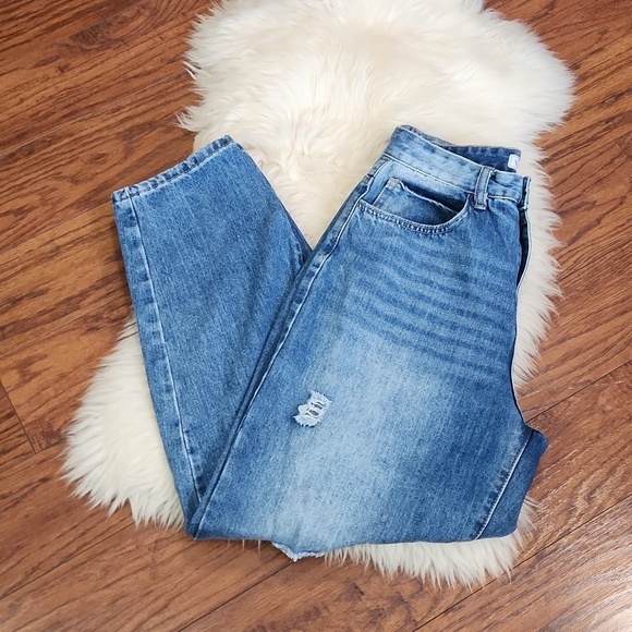 YMI Denim - YMI Wide Leg Distressed Jean's